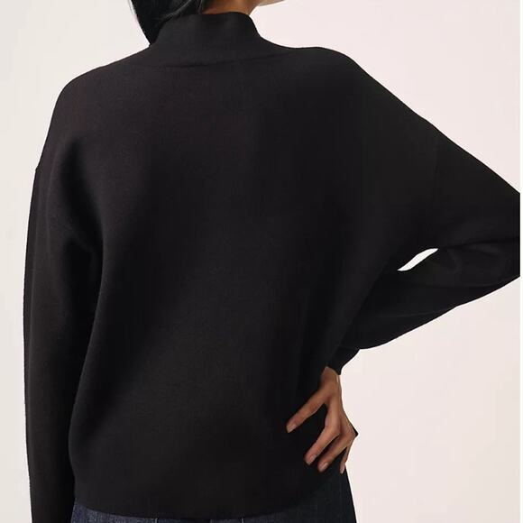 Maeve by Anthropologie WOMEN'S Black Mock Neck Sweater Size- Large - Picture 8 of 12